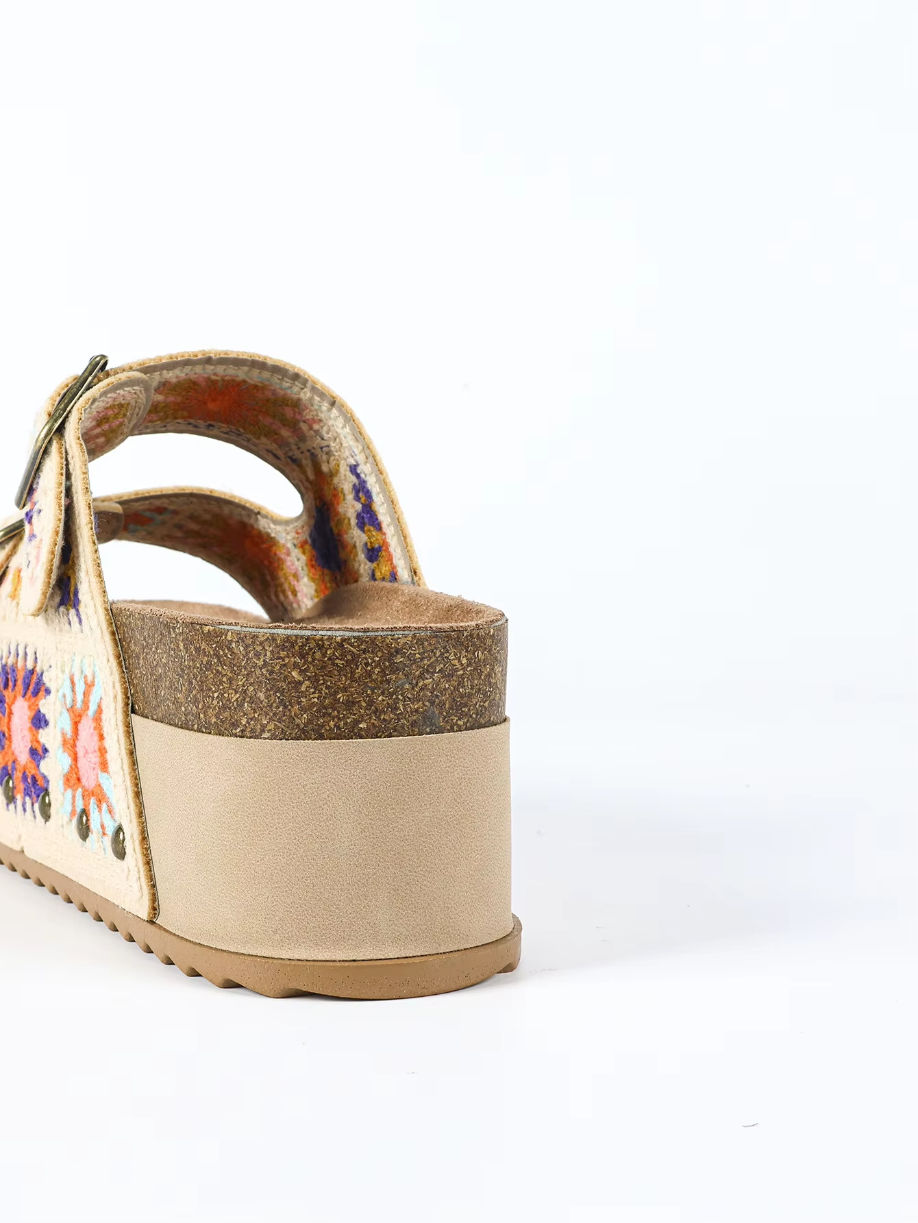 Boho Stud Wedges Sandals