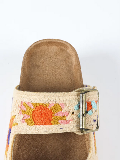Boho Stud Wedges Sandals
